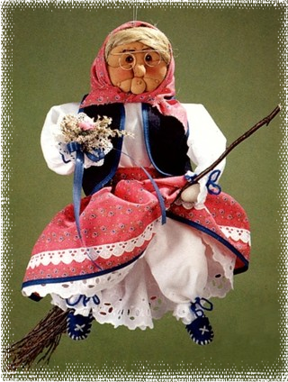 Hexe auf Besen
